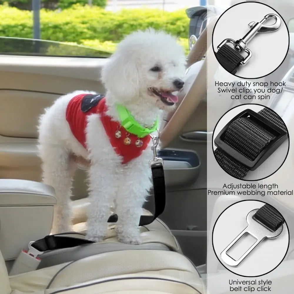 Pet Dog Car Seat Belts Harness Vehicle 1pcs Puppy Adjustable Leader Clip Dog Supplies Safety Dropshipping Pet Products